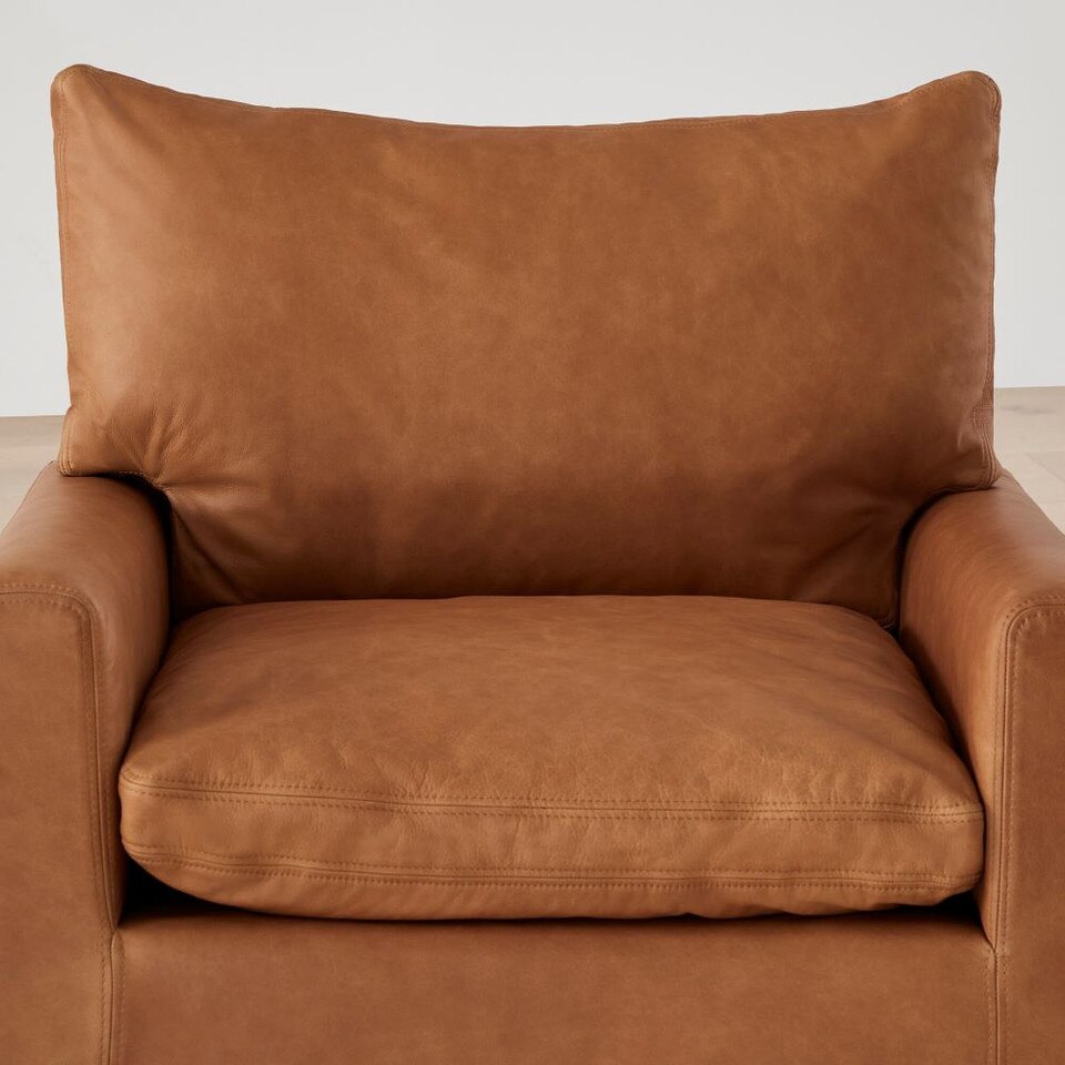 Nelson Leather Swivel Chair West Elm Australia